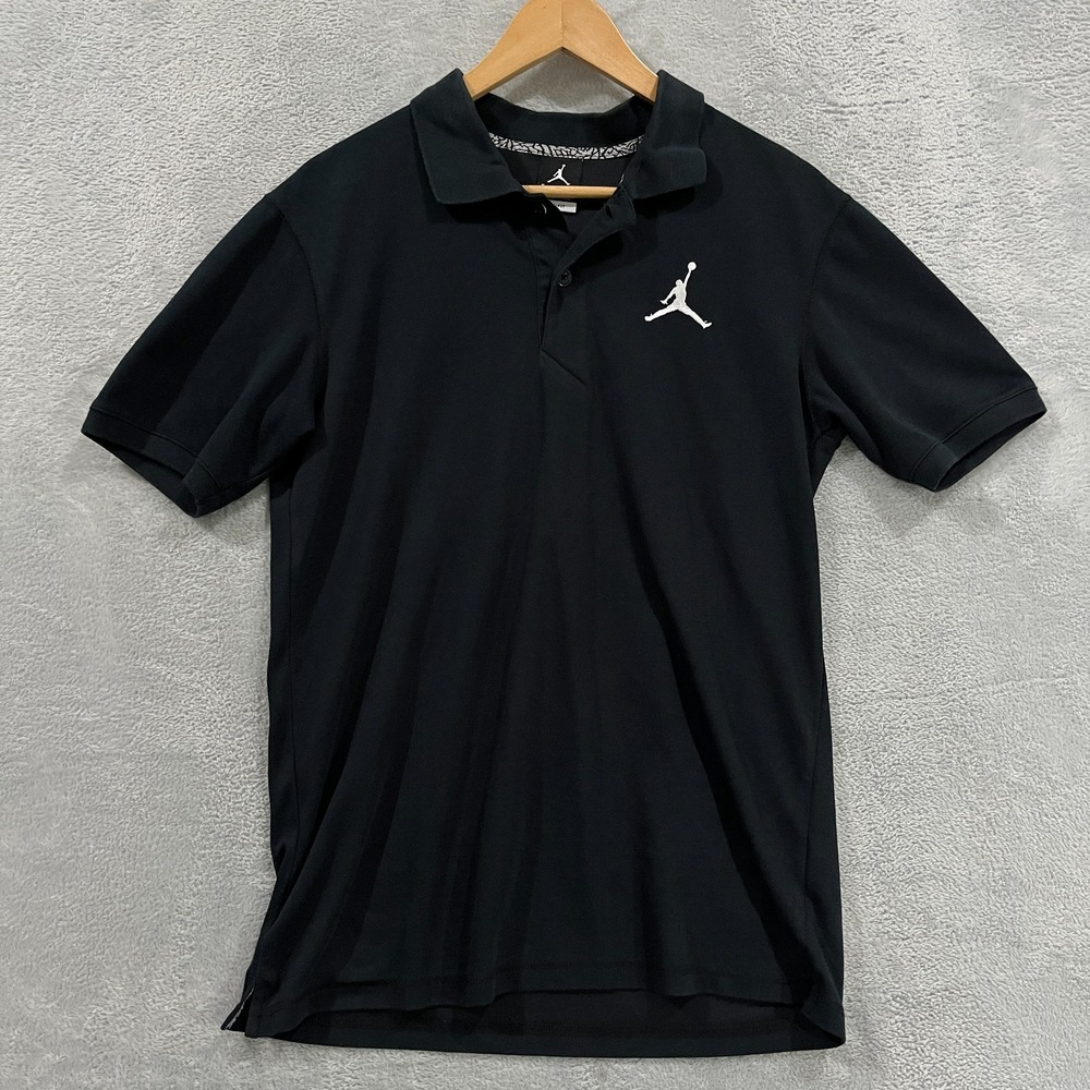 Nike Air Jordan Polo Shirt Men's Small Black Stay Cool‎ 688580 Golf